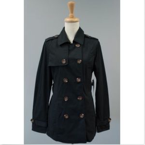 Women's Black Lightweight Jacket Pea Coat